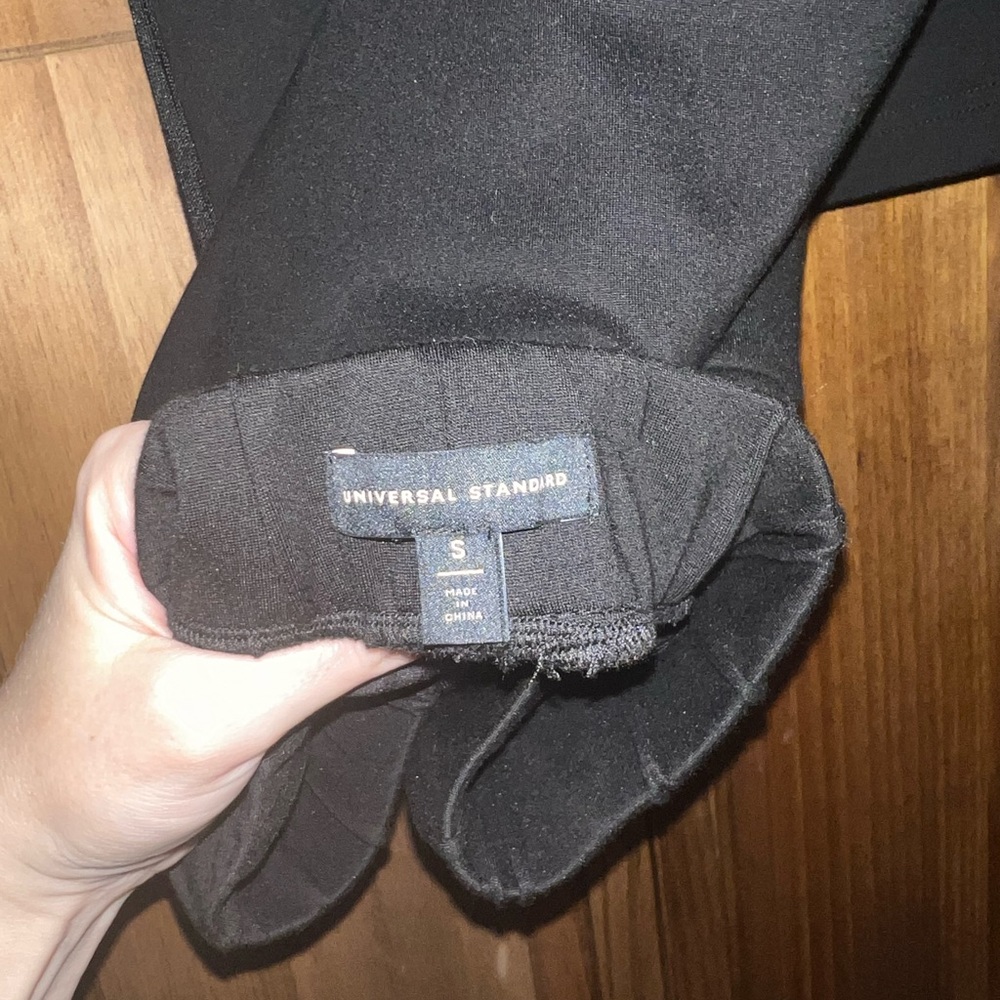 Universal Standard Wide leg black ponte knit tuxedo pants, perfect for fall! - Picture 3 of 3